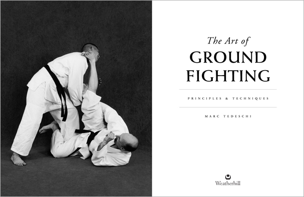 Sample pages from 'The Art of Ground Fighting'; one in a series of remarkable books that provide an in-depth look at the core concepts and techniques shared by a broad range of martial arts styles. Contains basics plus over 195 practical skills including chokes, joint locks, pins, ground kicks, sacrifice techniques, escapes, and counters from seated, reclining, and kneeling positions.