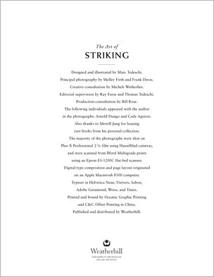 Sample pages from 'The Art of Striking'; one in a series of remarkable books that provide an in-depth look at the core concepts and techniques shared by a broad range of martial arts styles. Contains over 400 practical strikes including arm strikes, kicks, head butts, blocking and avoiding skills, combinations, and counters.