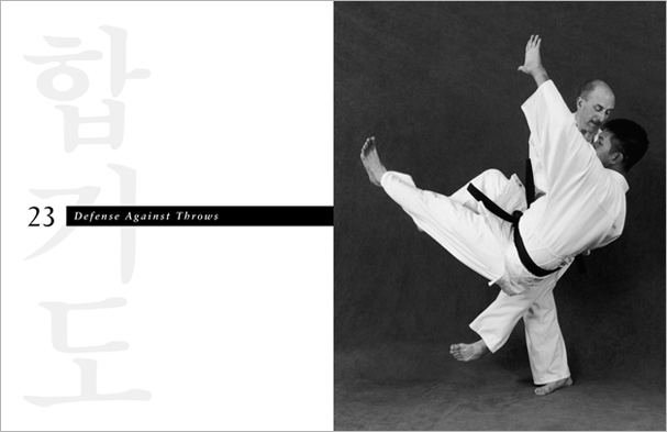 Sample pages from 'Hapkido', the most comprehensive book ever written on a single martial art; 1136 pages, 9000 photos, 2000 martial techniques.