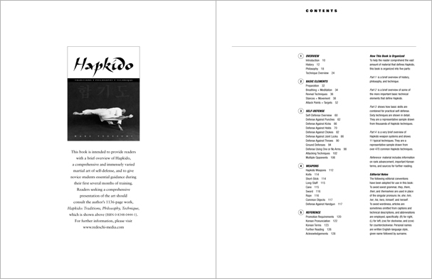 Sample pages from 'Hapkido: An Introduction to the Art of Self-Defense', the first introductory text to provide a concise overview of Hapkido in its entirety, with essential material for novices.