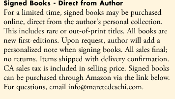 How to buy signed copies of Marc Tedeschi's books
